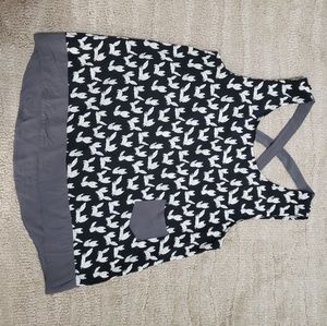 Modcloth fox print silky high/low tank